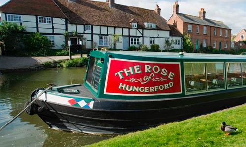 The narrowboat The Rose of Hungerford